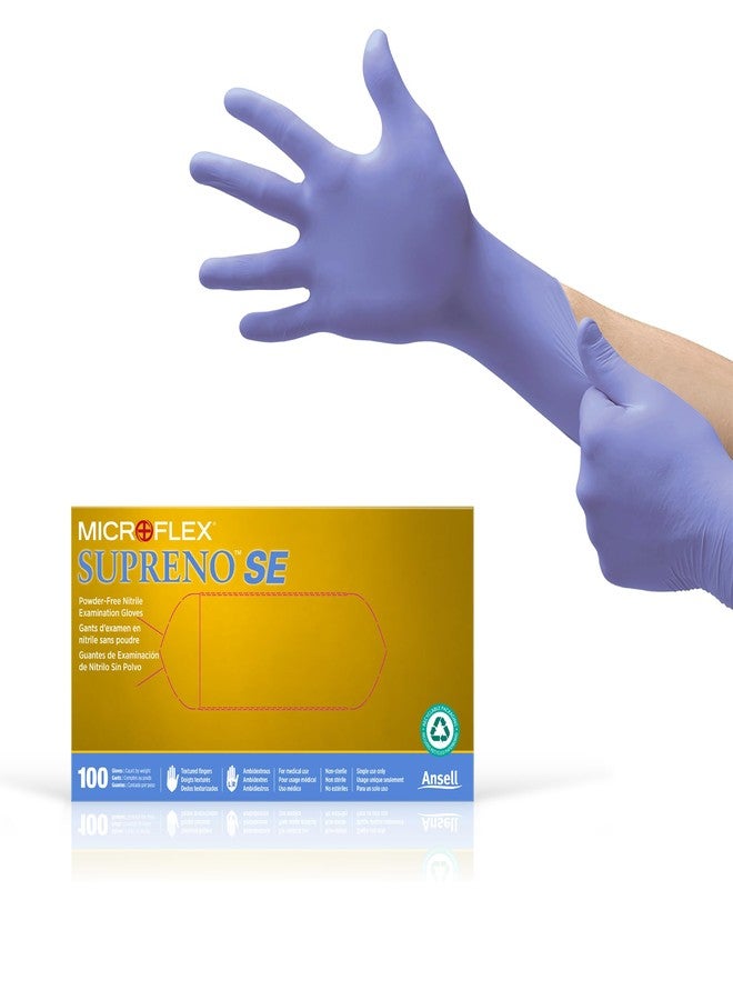 Ansell Microflex SU-690 Disposable Nitrile Gloves, Latex-Free, Powder-Free Glove for Cleaning, Mechanics, Automotive, Industrial, or Medical Applications, Violet, Size X-Large, Box of 100 Units - Image 1