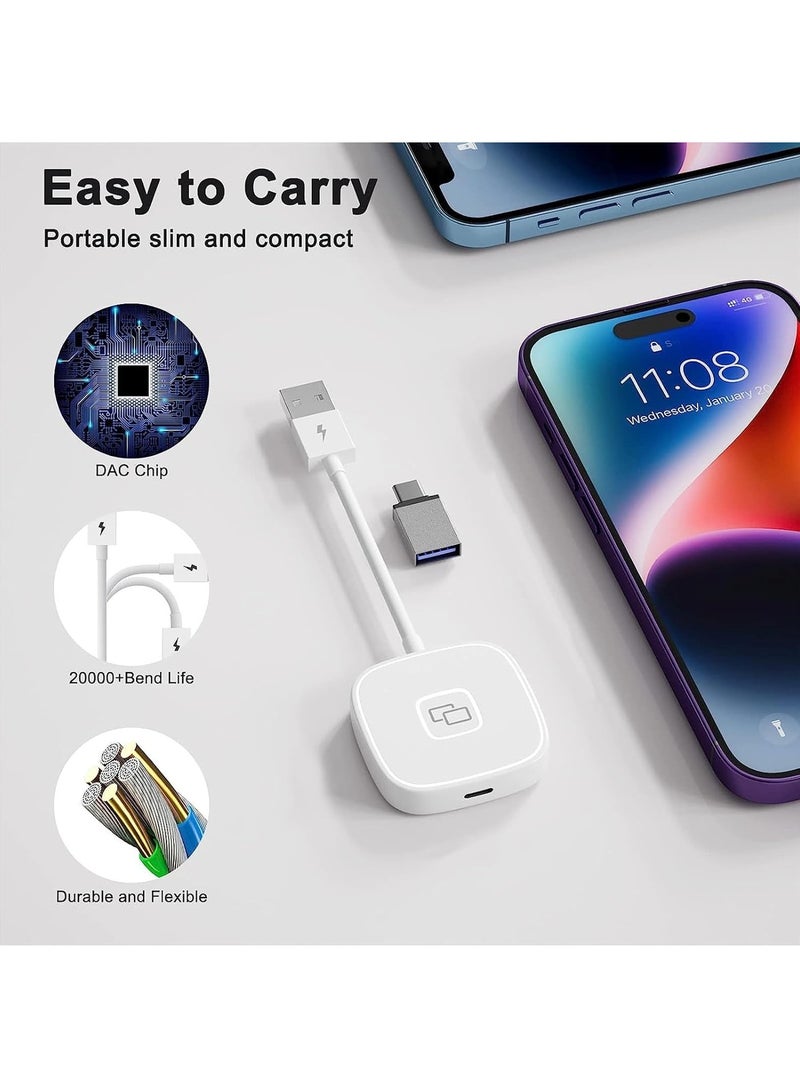 Wire Carplay Dongle,Carplay to Car Mirror Adapter Wired Carplay Mirrorring Dongle Carplay Adater for Factory Wired Carplay Converter - Image 4