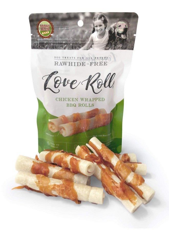 Rena Love Chicken Wrapped Barbeque Rolls, 154 Gm, 7 Pieces With Sport Ball Toy For Pets- 7 Cm - Image 1
