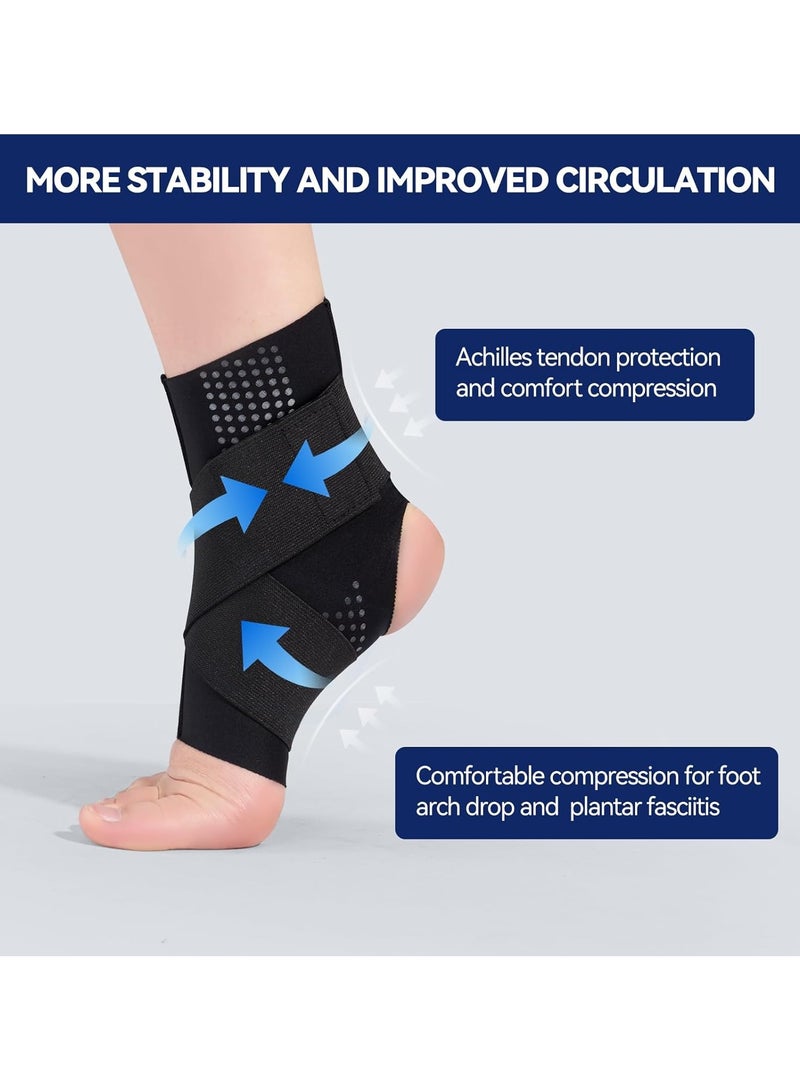 Generic Left -footed And Right Ankle Support Adjustable Ankle Brace Sprained Ankle Stabilizing Ligament Support Support For Bottom Fasciitis Exercise Protective Supplies-L - Image 2