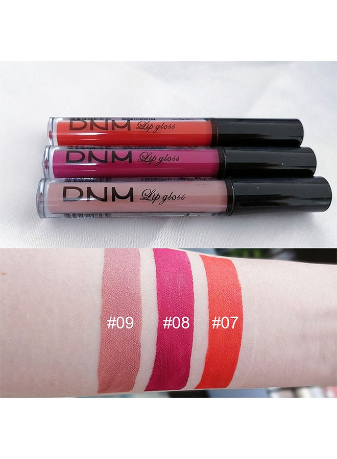 دي ان ام 3 قطع شفاه أحمر الشفاه الأحمر غير اللامع للنساء للنساء الشفاه اللامعة اللامع الطويلة التي تدوم أحمر الشفاه مقاوم للماء ، وردة اللون الأرجواني الداكنة الوردي الوردي شفة شفاه حزم لامع اللمعان اللامع الل - Image 3