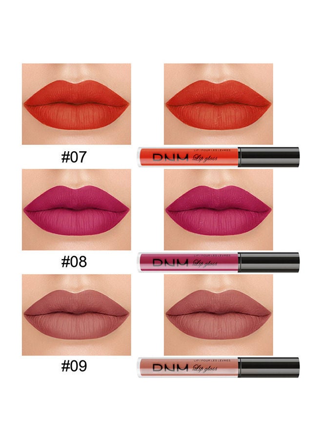 دي ان ام 3 قطع شفاه أحمر الشفاه الأحمر غير اللامع للنساء للنساء الشفاه اللامعة اللامع الطويلة التي تدوم أحمر الشفاه مقاوم للماء ، وردة اللون الأرجواني الداكنة الوردي الوردي شفة شفاه حزم لامع اللمعان اللامع الل - Image 2