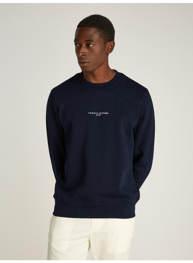 تومي هيلفيغر كنزة صوفية بياقة دائرية بتفاصيل مميزة - Image 1