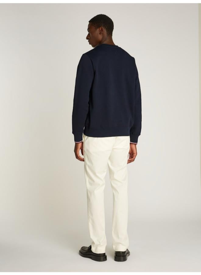 تومي هيلفيغر كنزة صوفية بياقة دائرية بتفاصيل مميزة - Image 2