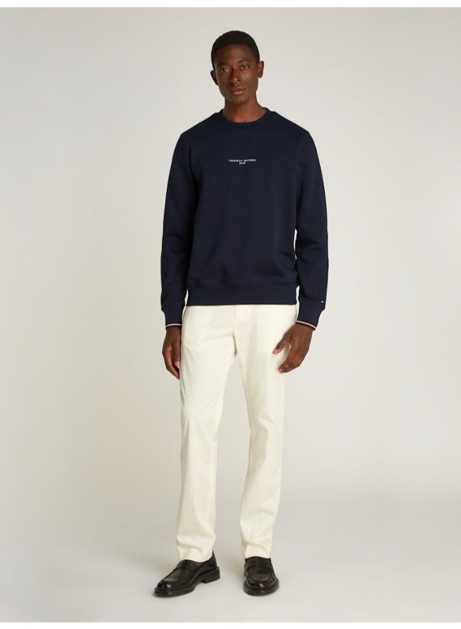 تومي هيلفيغر كنزة صوفية بياقة دائرية بتفاصيل مميزة - Image 4