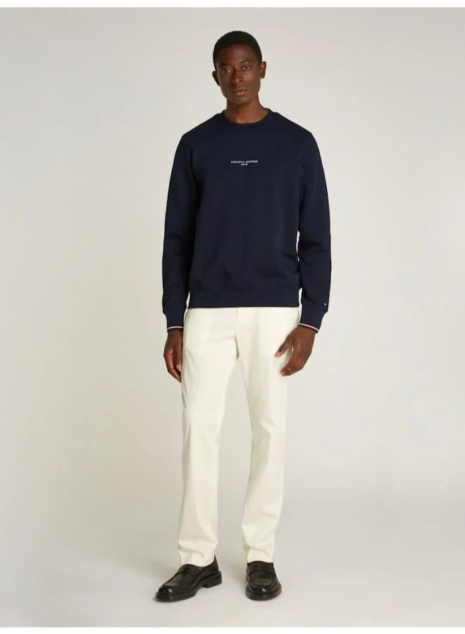 TOMMY HILFIGER Signature Tipped Crew Neck Fleece Jumper