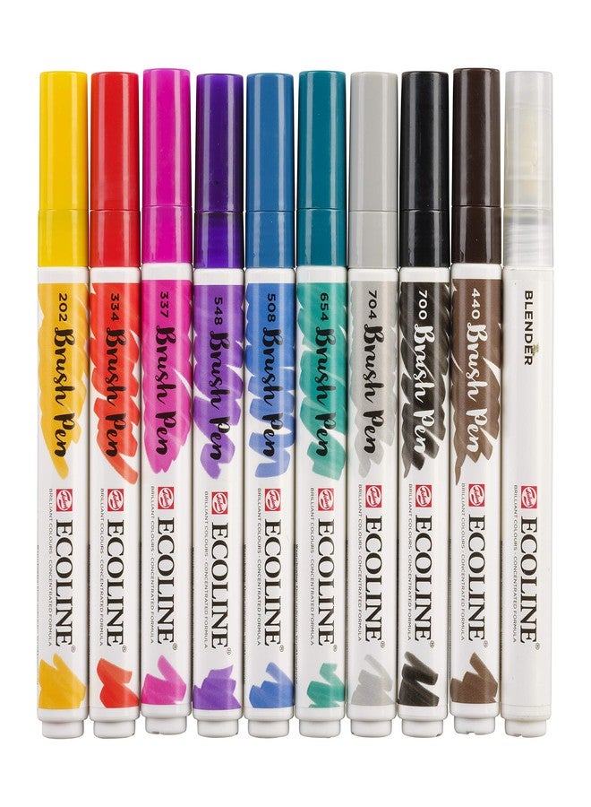 Ecoline - Set of 9 brush tip pens and 1 blender - Image 5