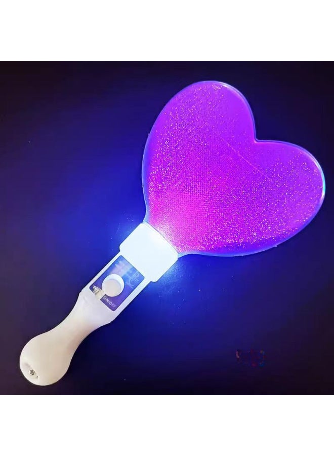 Short Flash Stick Love Stick Five-pointed Star Stick Short Luminous Stick Toy Concert Light Stick Can Be Advertised-Color:(Purple) Short Love Light Stick - Image 1