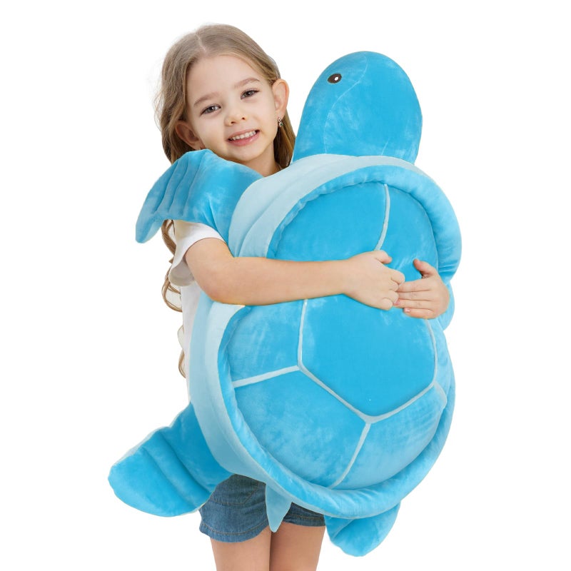 Dalmao 28 Sea Turtle Stuffed Animals Giant Soft Toys Large Ocean Blue Turtle Plush Body Pillow Plushies Gifts for Kid Boys Girls Girlfriend Birthday Halloween Christmas - Image 3