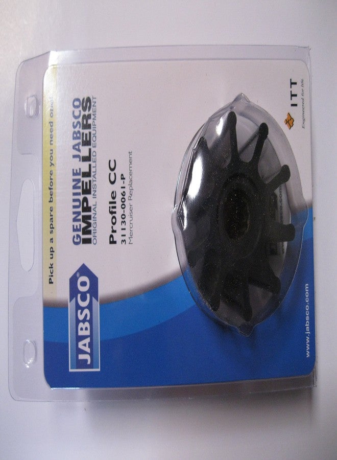 Jabsco 31130-0061-P Impeller, Neoprene, 10 Blades 2-19/32 Inch Diameter, 2-11/16 Inch Width, 5/8 Inch Shaft, Brass Insert - Image 1