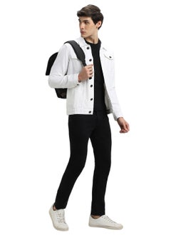 Dennis Lingo Men's White Regular Fit Cotton Denim Jacket  - Image 2