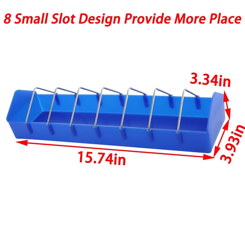 DQITJ 2 Pack Large Pigeon Feeder Thick Durable Slot Container Feeding Dish Food Dispenser Tool for Pigeon Chicken Duck Bird Poultry (Length: 16") - Image 5