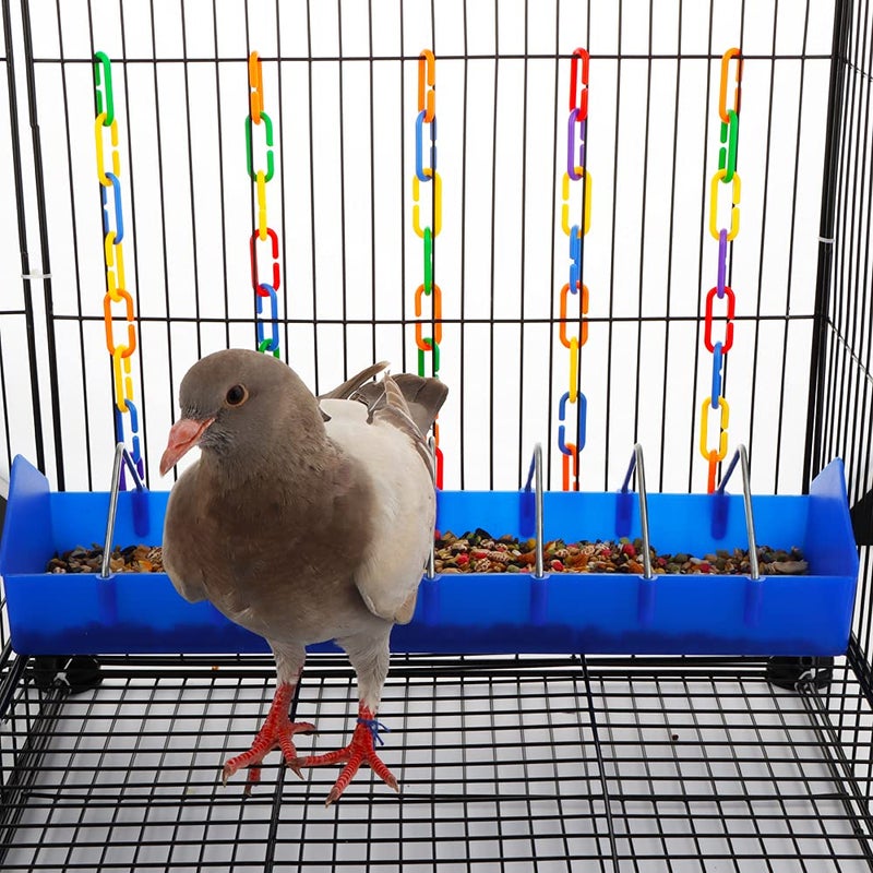 DQITJ 2 Pack Large Pigeon Feeder Thick Durable Slot Container Feeding Dish Food Dispenser Tool for Pigeon Chicken Duck Bird Poultry (Length: 16") - Image 4