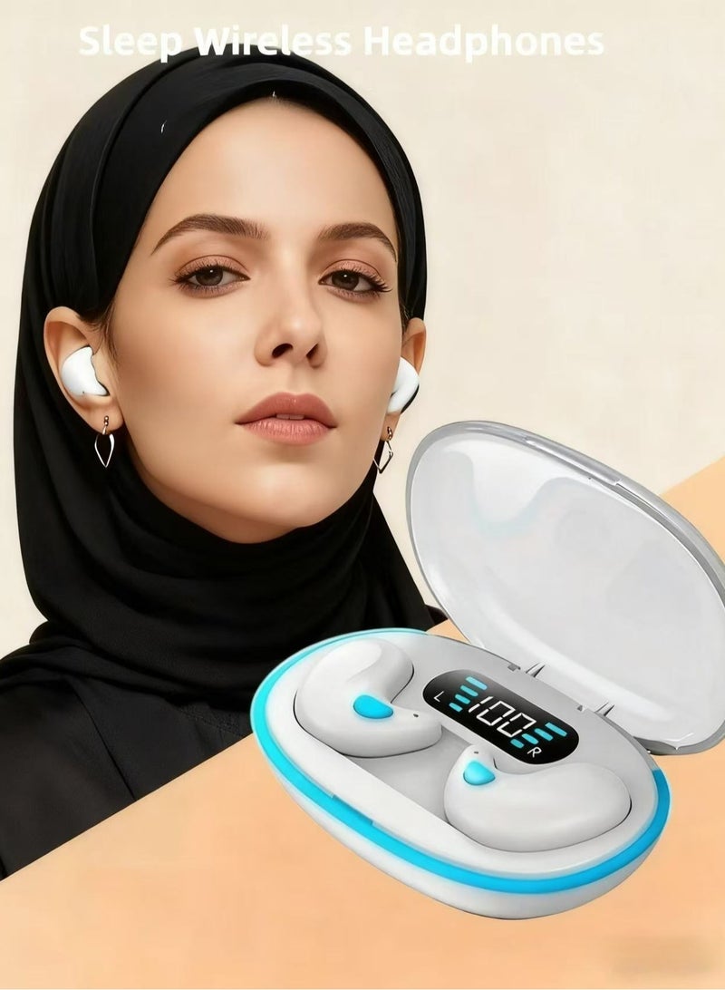 أبلينم سماعات أذن لاسلكية حقيقية، سماعات أذن بلوتوث 5.49 بوصة، 4 ميكروفونات، مكالمات واضحة، سماعات أذن بلوتوث، تحكم باللمس، وقت تشغيل 40، IPX6 مقاومة للماء TWS، سماعات أذن خفيفة الوزن - Image 1