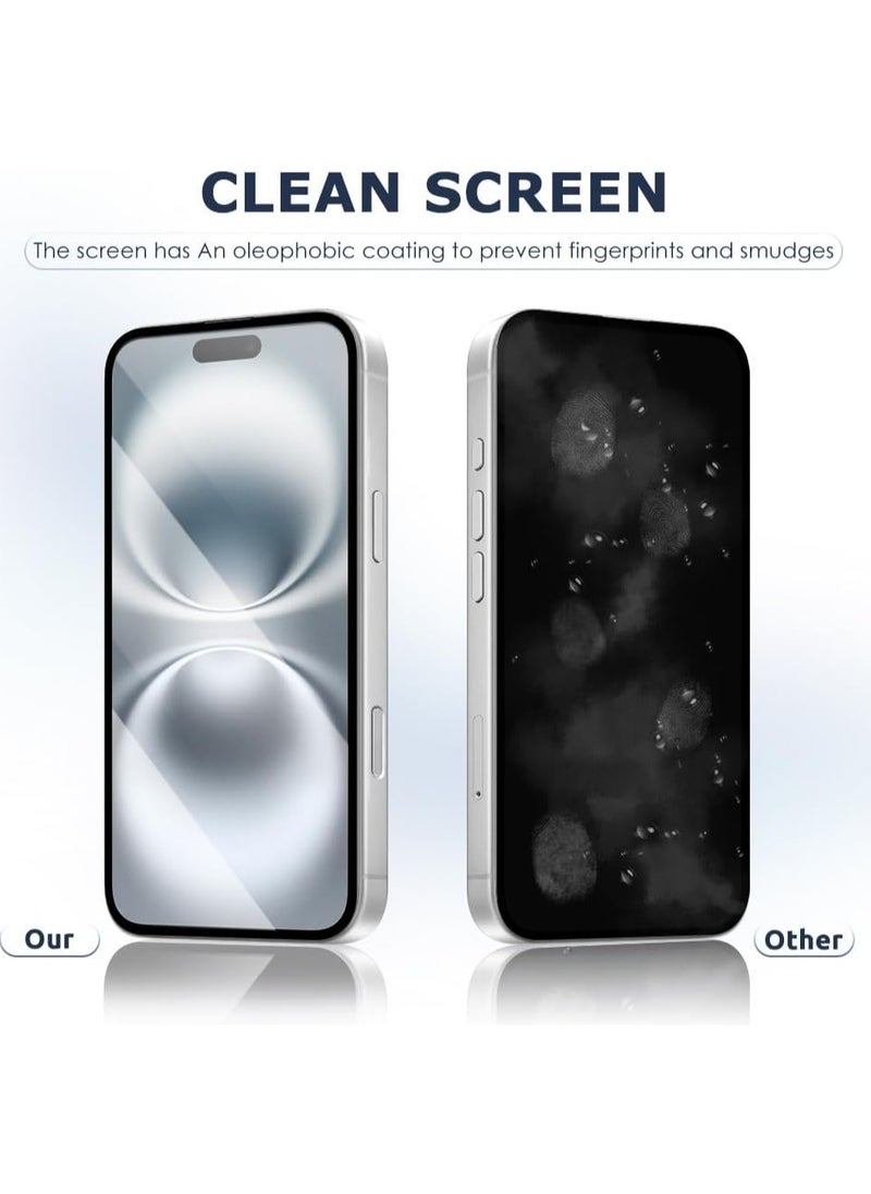 Generic - 1 Pack for iPhone 16 Screen Protector [Support Fingerprint Unlock], High definition transparent anti-scratch, no bubbles, easy to install - Image 1