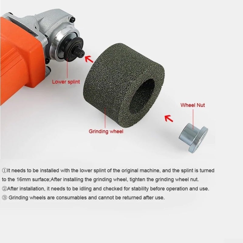 Rotary Emery Polishing Grinding Wheel 60 Grit With Nut For Angle Grinder Stone Abrasive Tool - Image 3