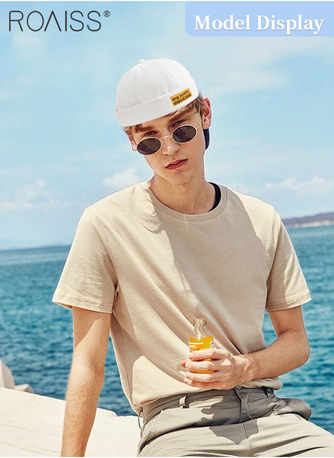 roaiss - 2 Pcs Embroidered Baseball Cap for Men Women, Embroidery Brimless Beanie Landowner Cap Personality Fashion Hip Hop Street Hats (56 - 58 cm) - Image 1
