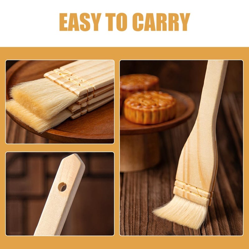 Wool Basting Brush for BBQ Grill and Baking Soft Bristles for Oil and Marinade Kitchen Tool - Image 4