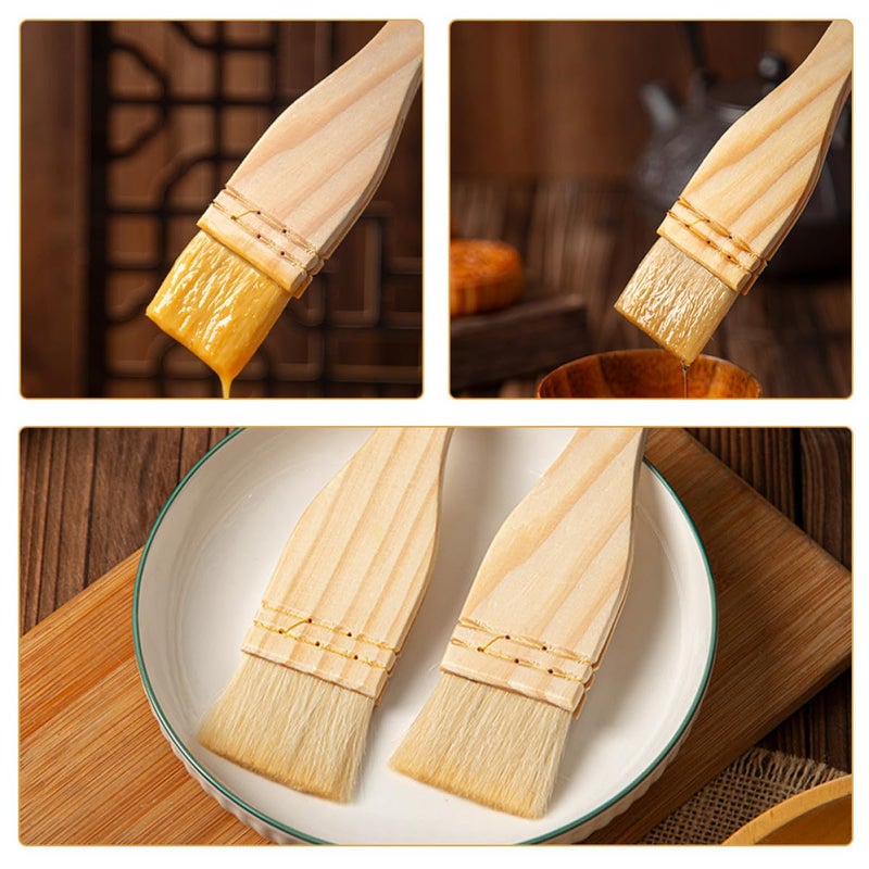 Wool Basting Brush for BBQ Grill and Baking Soft Bristles for Oil and Marinade Kitchen Tool - Image 5
