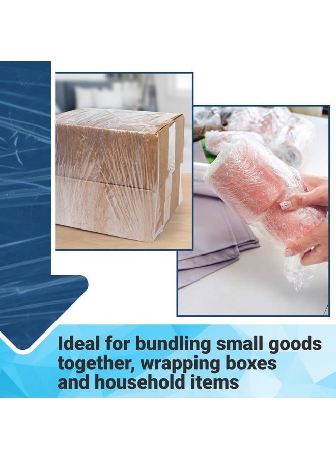 IDL Packaging 3" x 1000' Stretch Wrap Mini Roll of 80 Gauge (Pack of 10 Replenishment Rolls) – Extra Sticky Clear Plastic Wrap Film – Great Tear-Resistant Plastic Wrap for Moving and Office Needs - Image 3