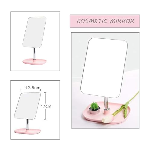 SIBY Tabletop Shaving Mirror With Small Disk Stand For Women | Portable Vanity Mirror For Makeup | Cosmetic Desktop Standing Mirror For Travel, Room Décor, Beauty Gifts(1Pc, Multi) - Image 2