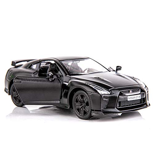 BDTCTK 136 Scale GTR R35 Supercar Model Toy Zinc Alloy DieCast Pull Back Vehicles Kid Toys for 4 5 6 Years Old Boy Girl Gift Black - Image 1