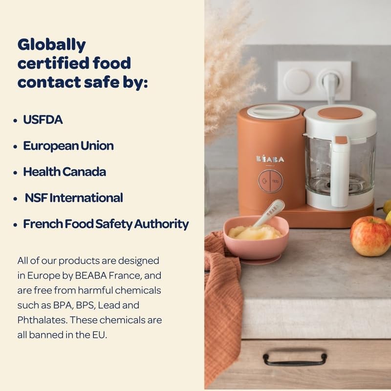 BEABA Babycook Neo Baby Food Maker | Non-Toxic Glass & Stainless Steel | Trusted by Celebrity Moms | Sustainable Baby Food Processor | Global Leader | 34 Servings in 20 Mins - Image 5