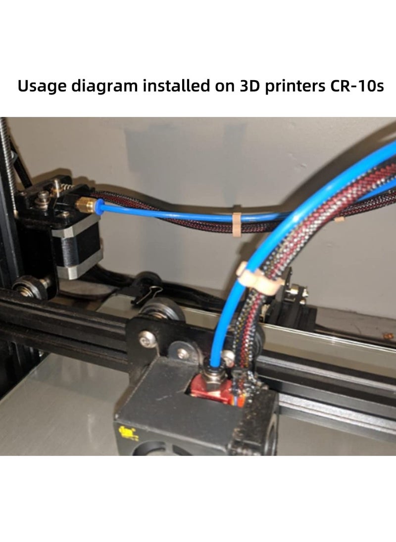 KASTWAVE - 3D Printer PTFE Tube Bowden Tubing 1.75mm Filament 1M with 2X PC4-M6 & PC4-M10 Pneumatic Fittings &Tube Cutter 3D Printer Parts use for Ender 3/Ender 3 Pro/Ender 3 V2/CR-10/CR10S Hotend - Image 1