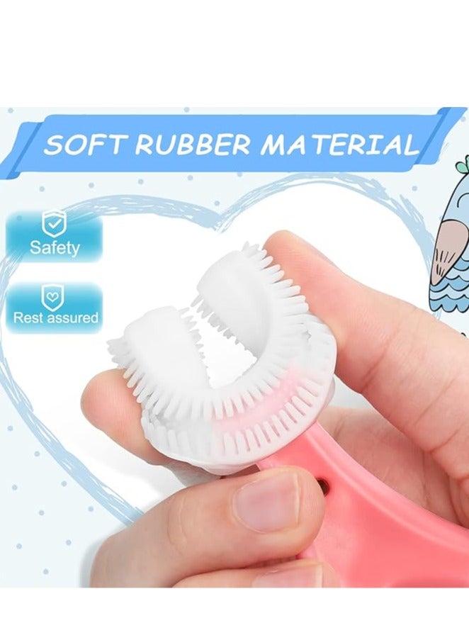 Baby U-Shaped Soft Silicone Toothbrush 360° Oral Teeth Cleaning For Age 2-6 Years  - Image 2
