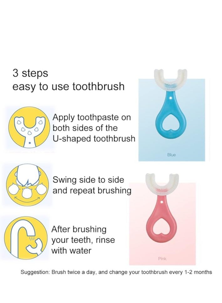 Baby U-Shaped Soft Silicone Toothbrush 360° Oral Teeth Cleaning For Age 2-6 Years  - Image 4