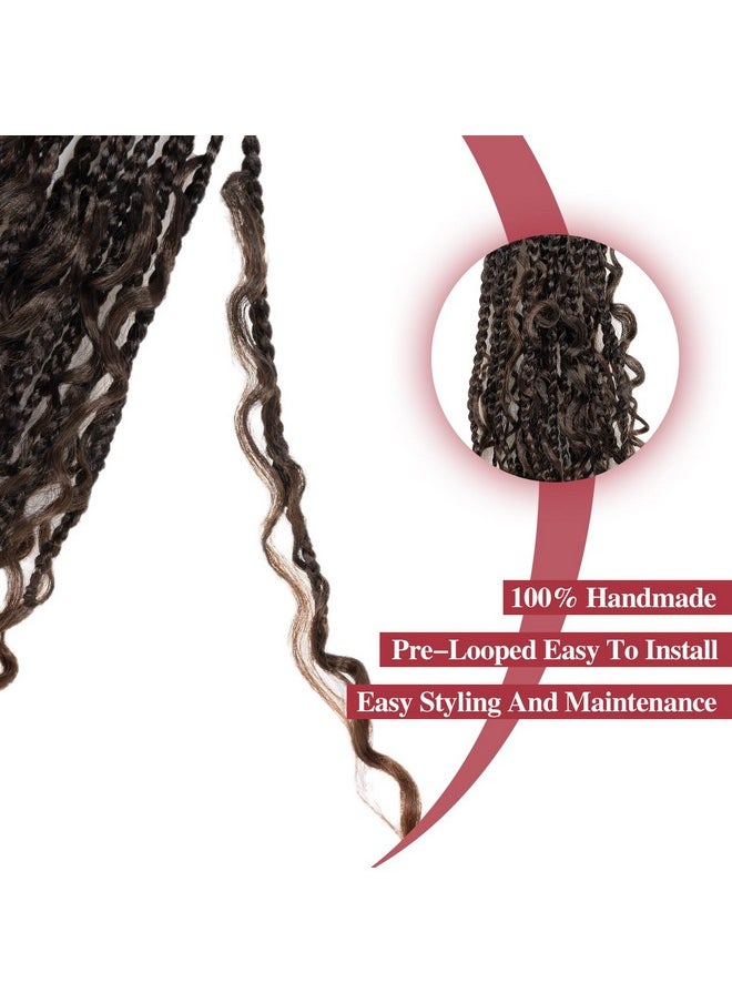 ROKTRESS - Boho Box Braids Crochet Braids 12Inch Box Braids Crochet Hair Crochet Box Braids With Curly Ends Boho Box Braids Crochet Hair Synthetic Crochet Braids For Black Women（12Inch 8Packs T30） - Image 1