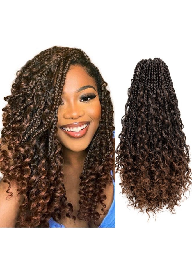 ROKTRESS - Boho Box Braids Crochet Braids 12Inch Box Braids Crochet Hair Crochet Box Braids With Curly Ends Boho Box Braids Crochet Hair Synthetic Crochet Braids For Black Women（12Inch 8Packs T30） - Image 1