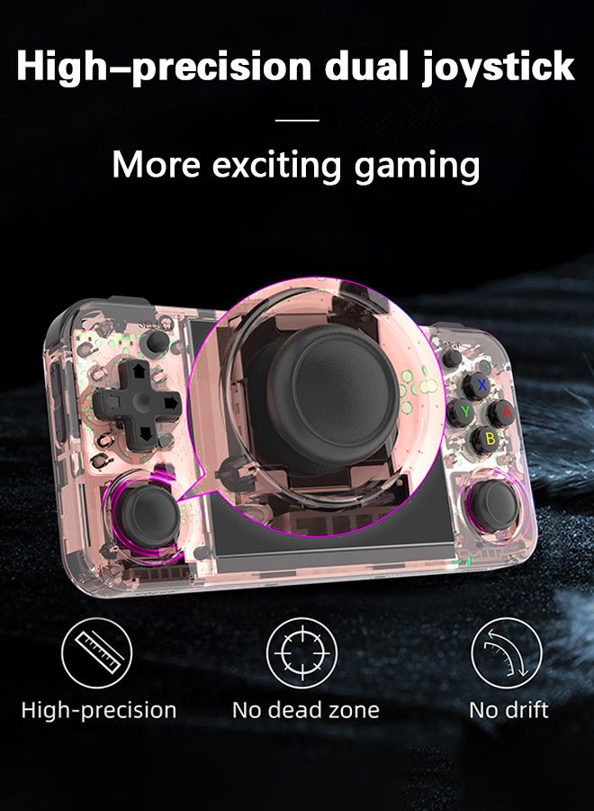  أمباون R36H وحدة ألعاب محمولة عتيقة بنظام لينكس مفتوح المصدر، مع معالج Cortex-A35، وذاكرة TF بسعة 128 جيجابايت تحتوي على أكثر من 30,000 لعبة كلاسيكية، شاشة IPS بحجم 3.5 بوصة، وحدة ألعاب كلاسيكية محمولة - أحمر - Image 3