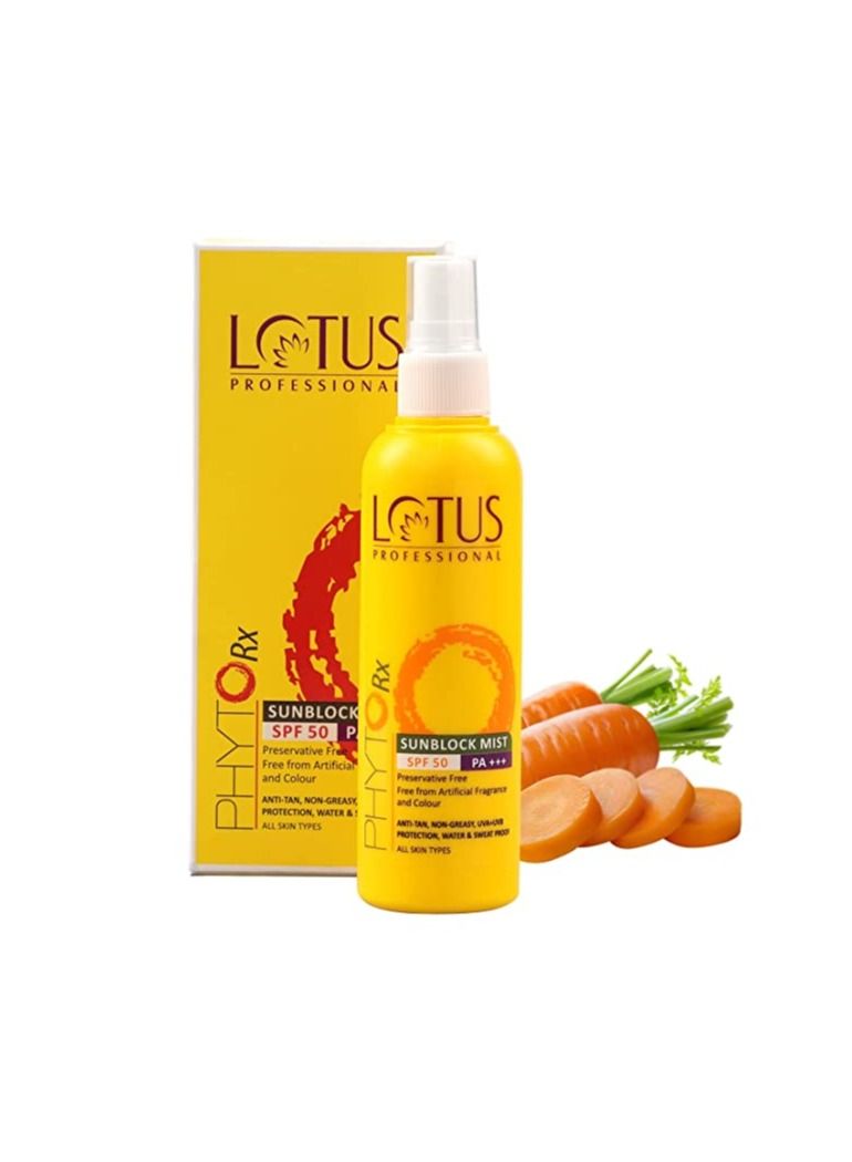 Lotus Professional Lotus Professional PhytoRx Anti - Tan Sunscreen Sunblock Mist | SPF 50 | With Preservative Free Vitamin E | 100ml  - Image 1