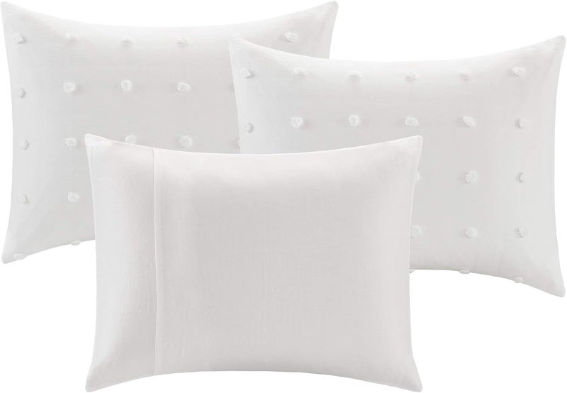 Intelligent Design Brooklyn Cotton Daybed Cover - Jacquard Tufted Chenille with Quilted Reverse, All Season Bedding with Bedskirt, Matching Shams, Decorative Pillow, Ivory 39"x75" 5 Piece - Image 3