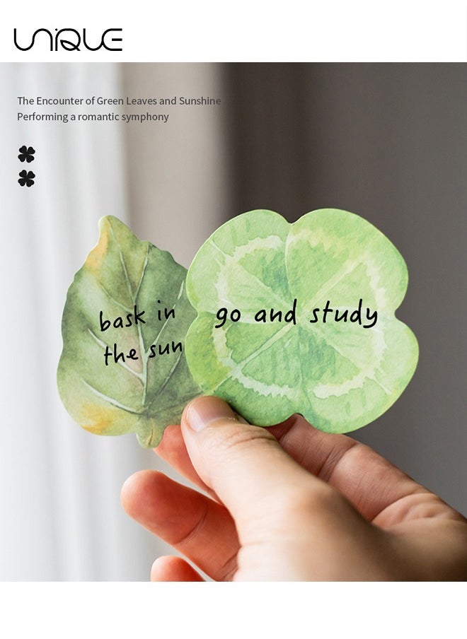 Unique 4 Pack Post-it Notes - 120 Pcs Leaf Shape Post-it Notes - Self-adhesive Notepad - Suitable for Homeschool, Office Supplies, Party Gifts  - Image 5
