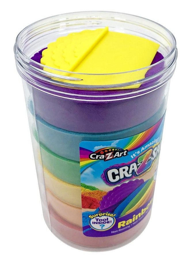 Cra-Z-Art - Cra Z Sand Rainbow Sand Jar With Bonus Surprise Tool Inside Shape Mold And Slice It Fun Sensory Toy For Ages 4 And Up - Image 1