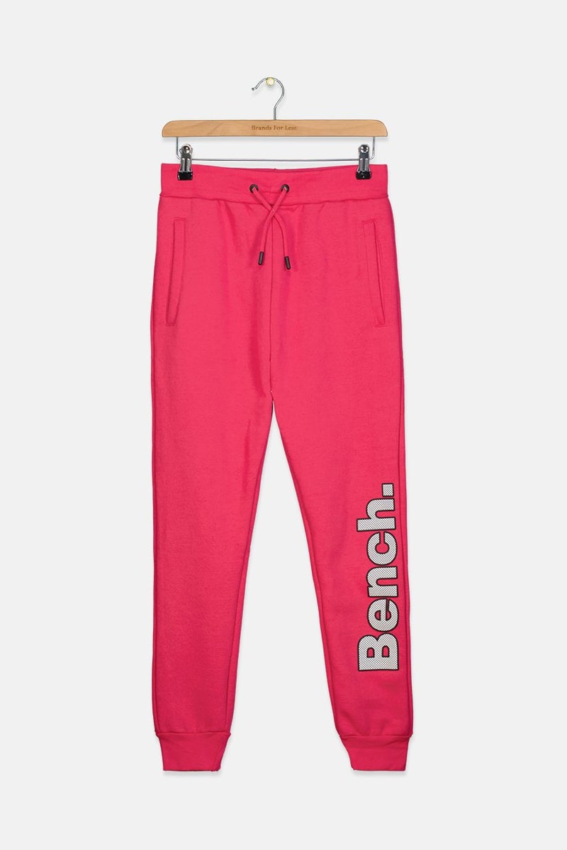 Bench Kid Girls Drawstring Side Pocket Jogger Pants, Pink - Image 1