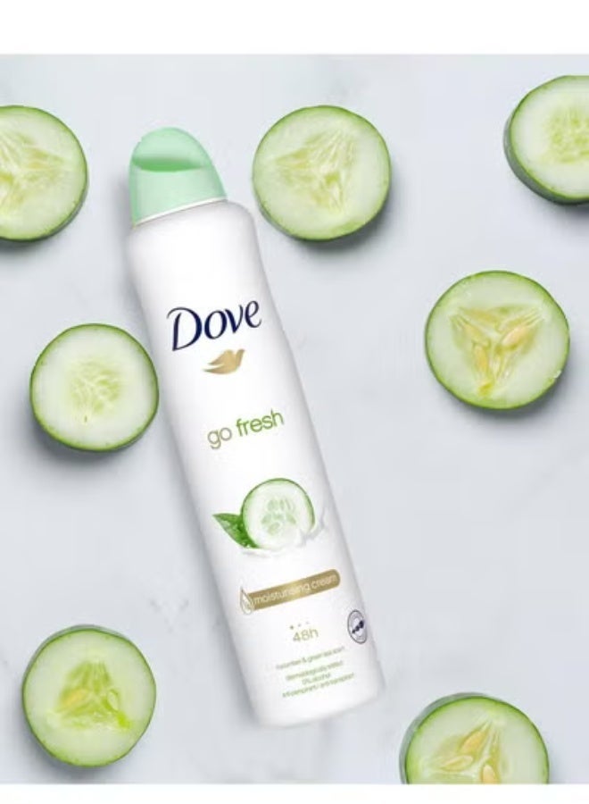 Dove Deodorant Spray Advanced Care Women's Go Fresh with Triple Moisturizing Formula and Pro-Ceramide Serum, 150 ml (Packaging may vary) - Image 5