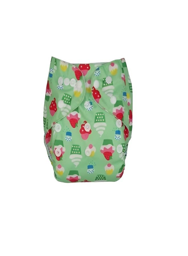 Laee cute "Eco-Friendly Baby Cloth Diapers with Absorbent Inserts - Soft, Washable & Adjustable (pink+green+skyblue) - Image 2