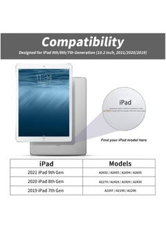 LCYLJGY case cover for Apple iPad 10.2 Inch 2021/2020/2019 (9th/8th/7th) Model with Pencil Holder,Slim Tablet Cover with Soft TPU Back,Auto Wake/Sleep for iPad 10.2 inch  - Image 2