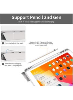 LCYLJGY case cover for Apple iPad 10.2 Inch 2021/2020/2019 (9th/8th/7th) Model with Pencil Holder,Slim Tablet Cover with Soft TPU Back,Auto Wake/Sleep for iPad 10.2 inch  - Image 4