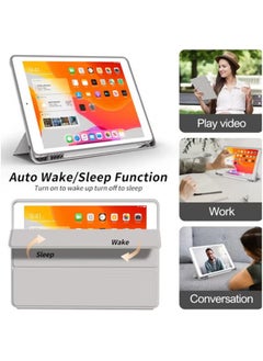 LCYLJGY case cover for Apple iPad 10.2 Inch 2021/2020/2019 (9th/8th/7th) Model with Pencil Holder,Slim Tablet Cover with Soft TPU Back,Auto Wake/Sleep for iPad 10.2 inch  - Image 5
