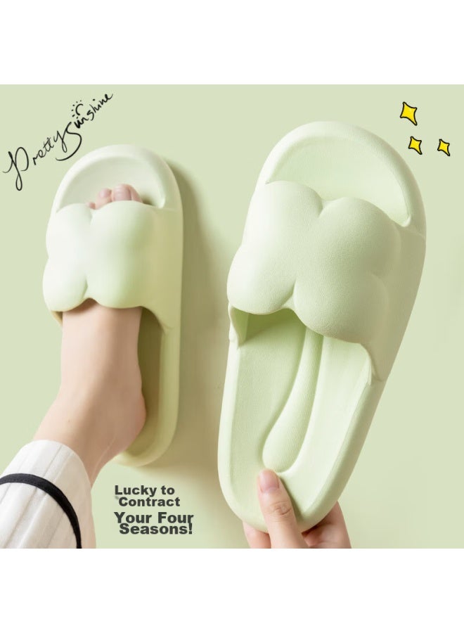 Iqgd Women's Slippers, Outdoor And Indoor Use, Thick Soft Sole, Bathroom Shower Non-slip, Couple Style Syc, Green, Size 36-37 - Image 1