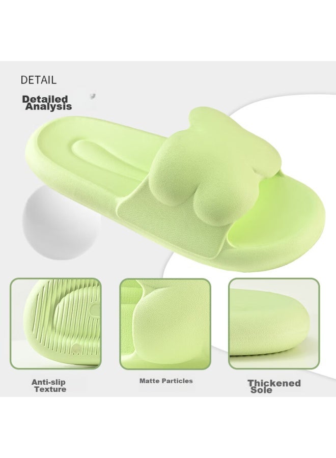Iqgd Women's Slippers, Outdoor And Indoor Use, Thick Soft Sole, Bathroom Shower Non-slip, Couple Style Syc, Green, Size 36-37 - Image 4