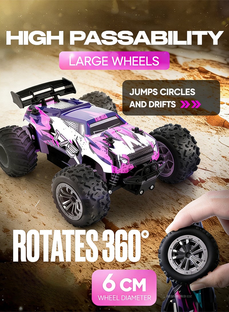 JJRC 1:18 High Speed Off-road Remote Control Car, 2.4Ghz Glow-up RC Cars with Body Lights & Headlights,  Rechargeable Battery, 20KM/H All Terrain Off-Road Monster Truck,RC CAR Toys for  Kids - Image 5