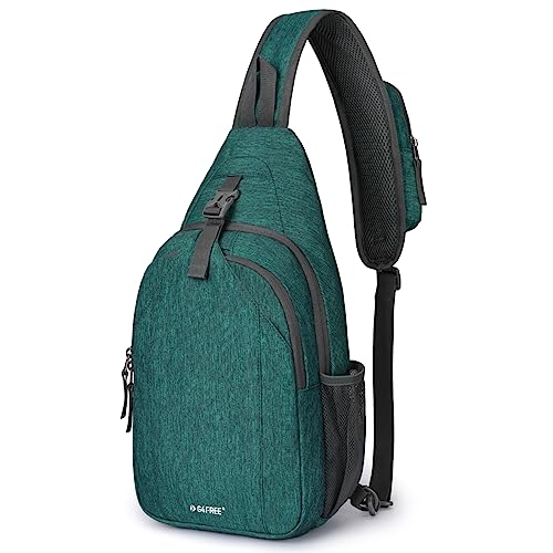G4Free Sling Bag RFID Blocking Sling Backpack Crossbody Chest Bag Daypack for Hiking Travel(Dark Green) - Image 1