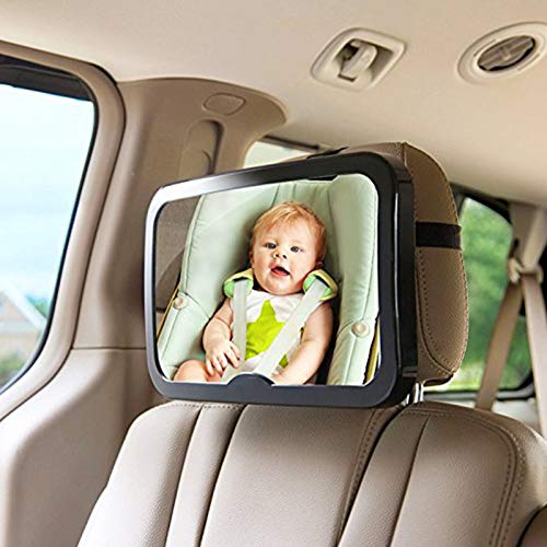 Safe-O-Kid® Glass, Acrylic Car Rear View Mirror - Rear Facing Car Seat, Large, 360 Degree Rotational View Pack of - 1 - Image 4