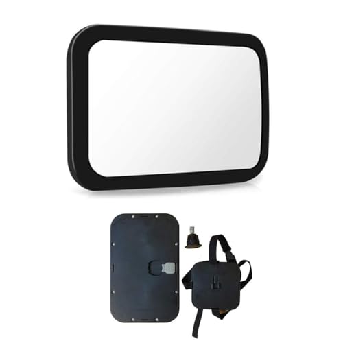 Safe-O-Kid® Glass, Acrylic Car Rear View Mirror - Rear Facing Car Seat, Large, 360 Degree Rotational View Pack of - 1 - Image 1