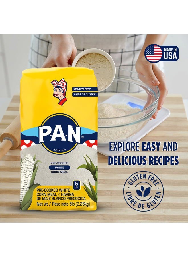 P.A.N. Harina Blanca - Pre-cooked White Corn Meal 5 POUND PACK by PAN - Image 4